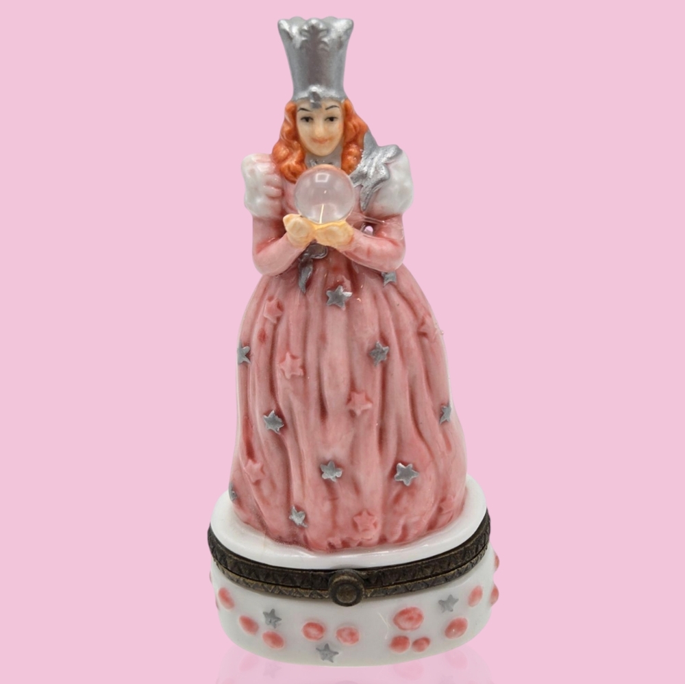 Vintage Wizard of Oz Glinda the Good Witch Trinket Box Midwest Cannon Falls PHB